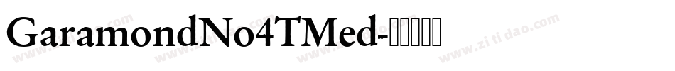 GaramondNo4TMed字体转换