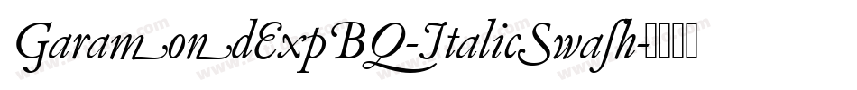GaramondExpBQ-ItalicSwash字体转换