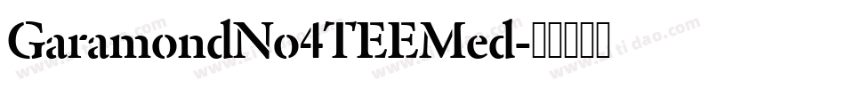 GaramondNo4TEEMed字体转换