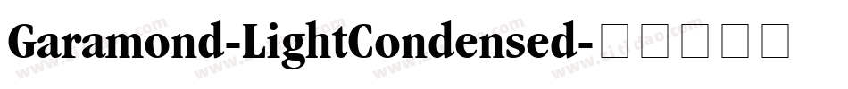 Garamond-LightCondensed字体转换