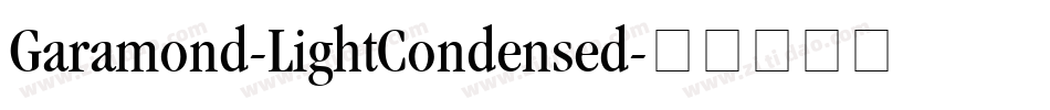 Garamond-LightCondensed字体转换