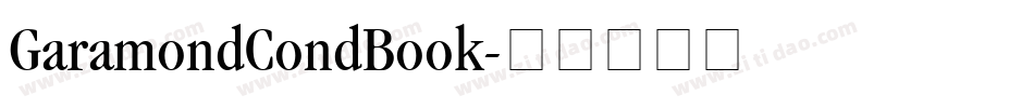 GaramondCondBook字体转换