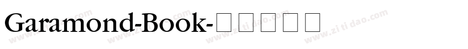 Garamond-Book字体转换