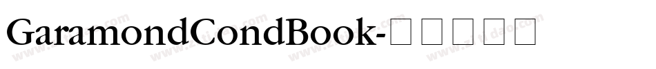 GaramondCondBook字体转换