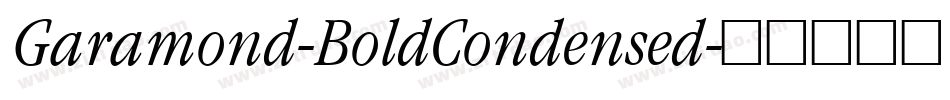 Garamond-BoldCondensed字体转换