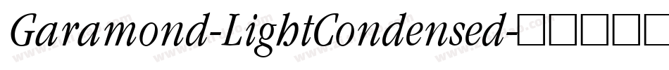 Garamond-LightCondensed字体转换