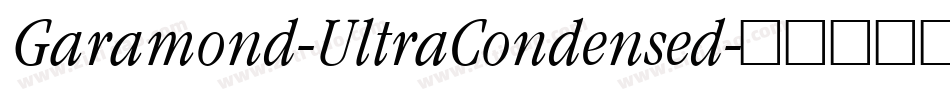 Garamond-UltraCondensed字体转换