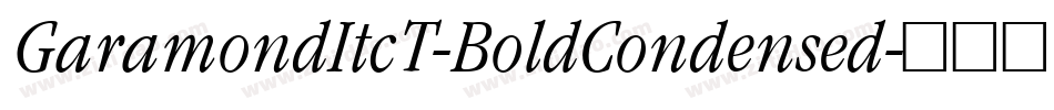 GaramondItcT-BoldCondensed字体转换