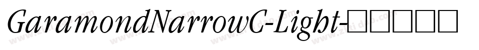 GaramondNarrowC-Light字体转换