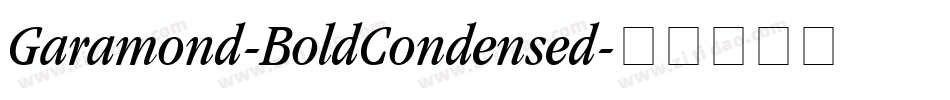 Garamond-BoldCondensed字体转换