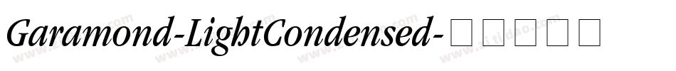 Garamond-LightCondensed字体转换
