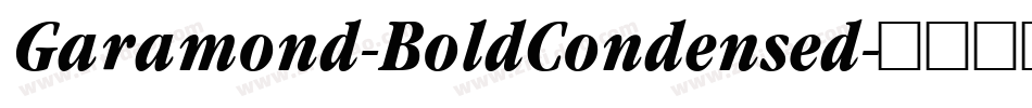 Garamond-BoldCondensed字体转换