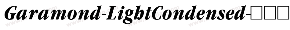 Garamond-LightCondensed字体转换