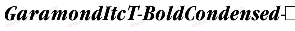 GaramondItcT-BoldCondensed字体转换