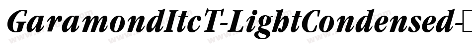 GaramondItcT-LightCondensed字体转换