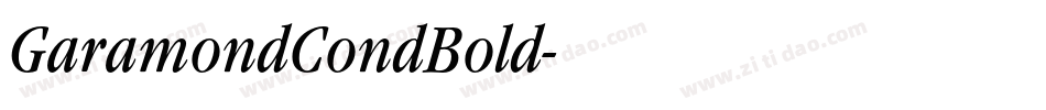 GaramondCondBold字体转换