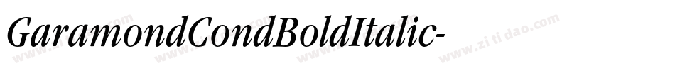 GaramondCondBoldItalic字体转换