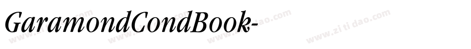 GaramondCondBook字体转换