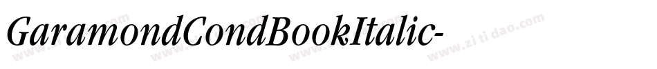 GaramondCondBookItalic字体转换