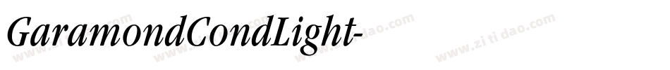 GaramondCondLight字体转换