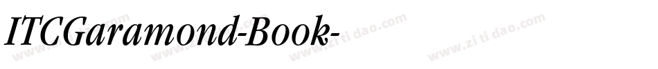 ITCGaramond-Book字体转换
