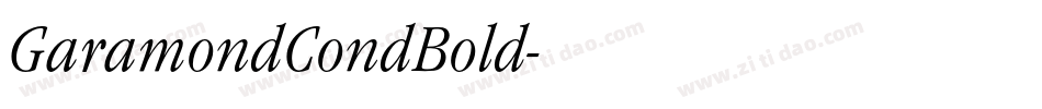 GaramondCondBold字体转换