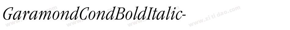 GaramondCondBoldItalic字体转换