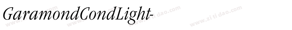 GaramondCondLight字体转换