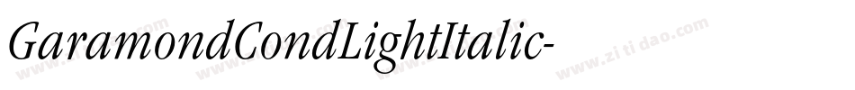 GaramondCondLightItalic字体转换