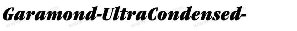 Garamond-UltraCondensed字体转换