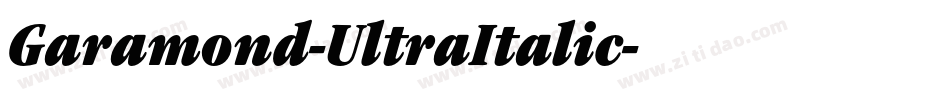 Garamond-UltraItalic字体转换