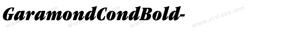 GaramondCondBold字体转换