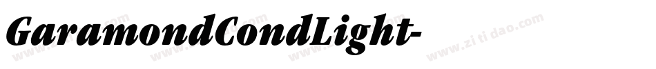 GaramondCondLight字体转换
