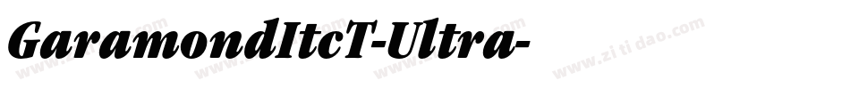 GaramondItcT-Ultra字体转换