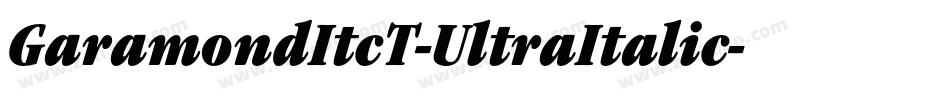 GaramondItcT-UltraItalic字体转换