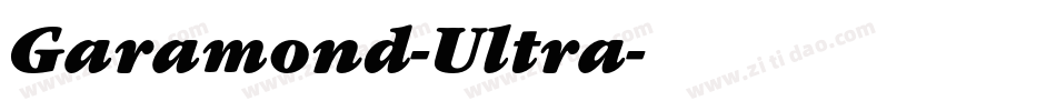 Garamond-Ultra字体转换