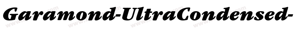 Garamond-UltraCondensed字体转换