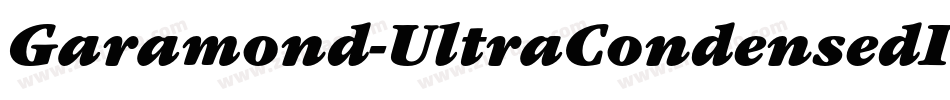 Garamond-UltraCondensedItalic字体转换