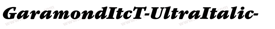 GaramondItcT-UltraItalic字体转换