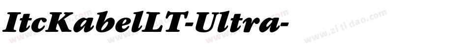 ItcKabelLT-Ultra字体转换