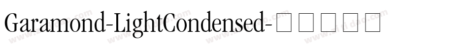 Garamond-LightCondensed字体转换