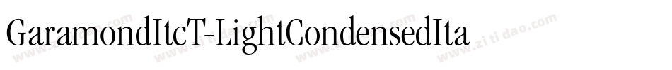 GaramondItcT-LightCondensedItalic字体转换