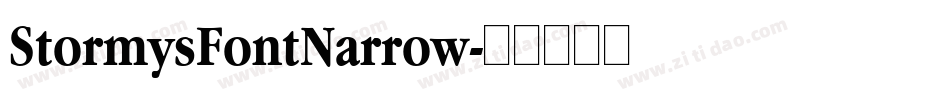 StormysFontNarrow字体转换