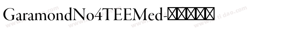 GaramondNo4TEEMed字体转换