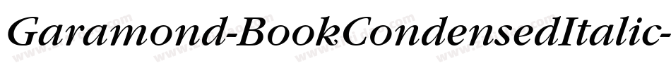 Garamond-BookCondensedItalic字体转换