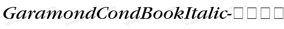 GaramondCondBookItalic字体转换