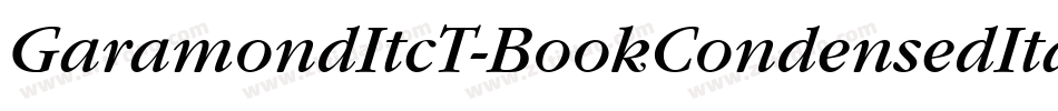 GaramondItcT-BookCondensedItalic字体转换