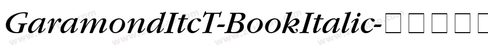 GaramondItcT-BookItalic字体转换