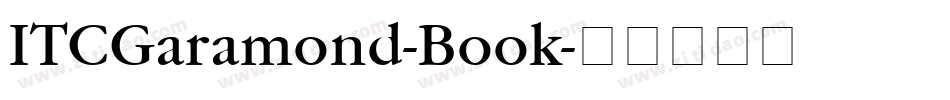 ITCGaramond-Book字体转换