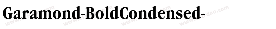 Garamond-BoldCondensed字体转换